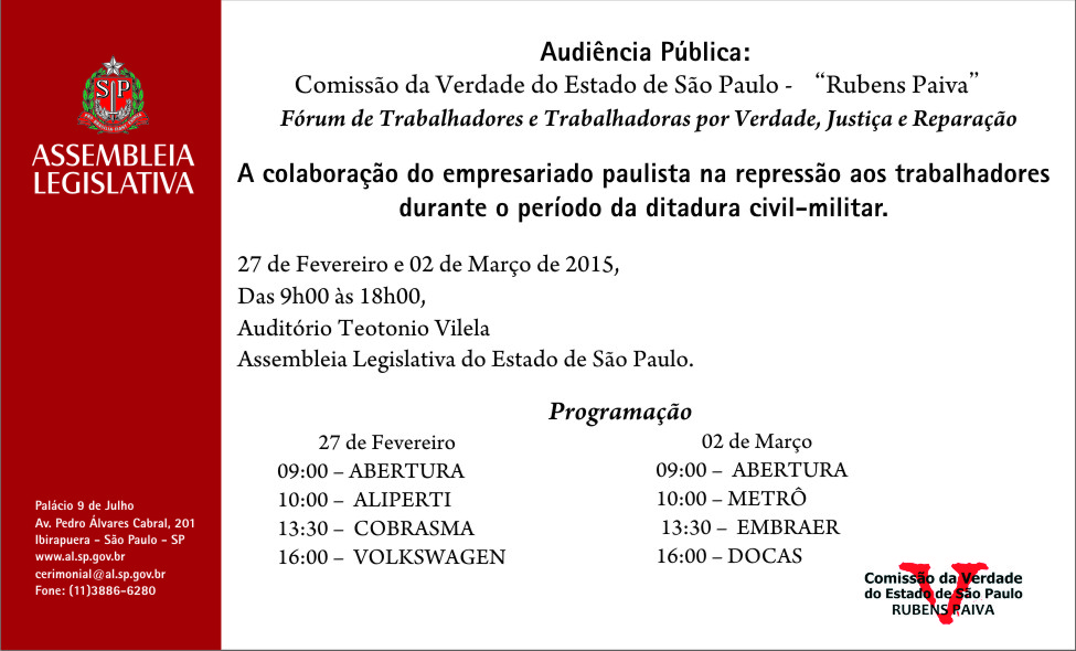 Comissão da Verdade investiga o Metrô na ditadura